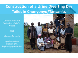Construction of a Urine Diverting Dry Toilet in Chonyonyo/Tansania.