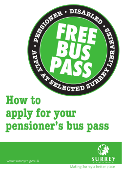 How to apply for your pensioner’s bus pass •