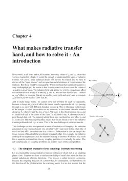 What makes radiative transfer introduction Chapter 4