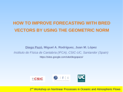 HOW TO IMPROVE FORECASTING WITH BRED