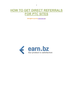 HOW TO GET DIRECT REFERRALS FOR PTC SITES 1 (brought to you by