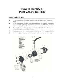 How to Identify a PBM VALVE SERIES