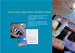 How to recruit a Best Western Rewards member!