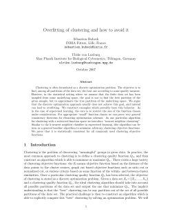 Overfitting of clustering and how to avoid it