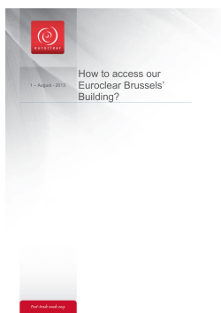 How to access our Euroclear Brussels’ Building?
