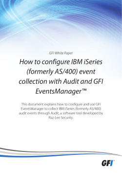 How to configure IBM iSeries (formerly AS/400) event EventsManager™