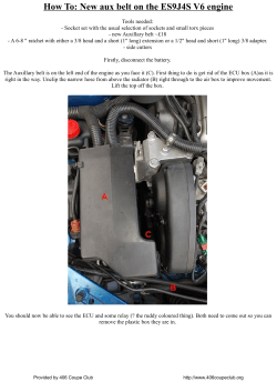 How To: New aux belt on the ES9J4S V6 engine