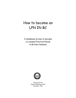 How to become an LPN IN BC