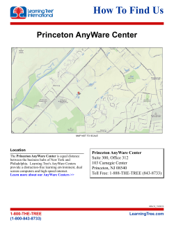How To Find Us Princeton AnyWare Center Suite 300, Office 312