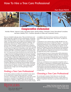 How To Hire a Tree Care Professional Cooperative Extension Fact Sheet FS019