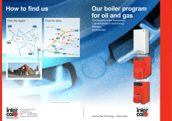 Our boiler program How to find us for oil and gas