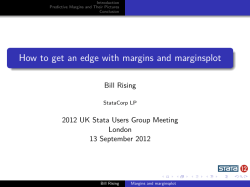 How to get an edge with margins and marginsplot Bill Rising London