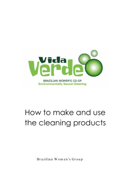 How to make and use the cleaning products