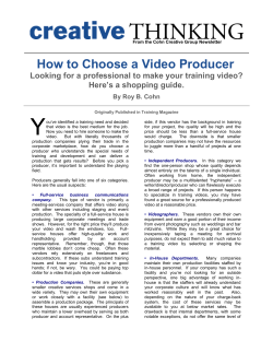 How to Choose a Video Producer