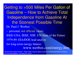 Getting to &gt;500 Miles Per Gallon of Gasoline –
