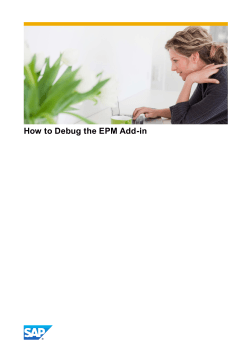 How to Debug the EPM Add-in