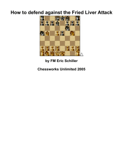 How to defend against the Fried Liver Attack  Chessworks Unlimited 2005