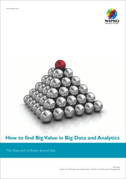 How to find Big Value in Big Data and Analytics www.wipro.com