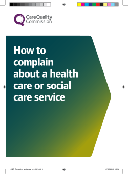 How to complain about a health care or social