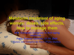 Melatonin treatment of aging women: doses, side effects, how to manage them