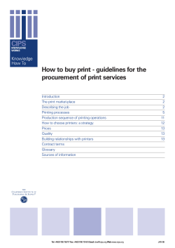 How to buy print - guidelines for the