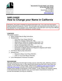 How to Change your Name in California