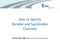How to Specify Durable and Sustainable Concrete