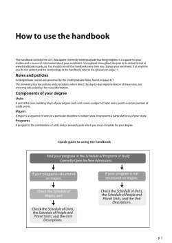 How to use the handbook