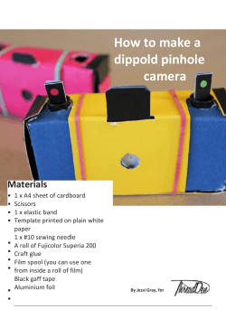 How to make a dippold pinhole camera Materials