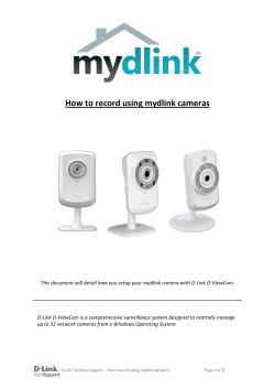How to record using mydlink cameras
