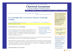 Chartered Accountant CA Articleship: How to Search for Firms Training