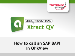 How to call an SAP BAPI in QlikView