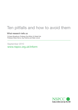 Ten pitfalls and how to avoid them