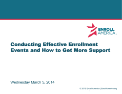 Conducting Effective Enrollment Events and How to Get More Support