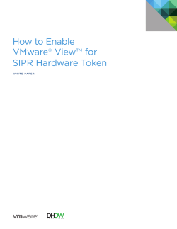 How to Enable VMware® View™ for SIPR Hardware Token