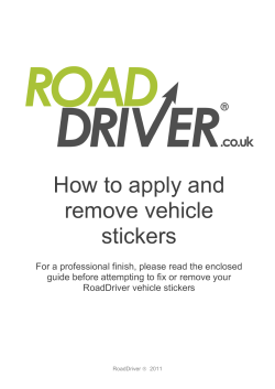 How to apply and remove vehicle stickers