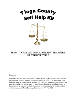 How to file an involuntary transfer of vehicle title