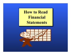 How to Read Financial Statements 1