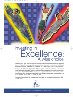 Excellence : Investing in A wise choice