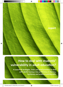 How to deal with students’ vulnerability in adult education? report