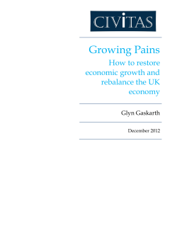 Growing Pains How to restore economic growth and