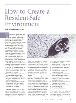 T How to Create a Resident-Safe Environment