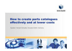 How to create parts catalogues effectively and at lower costs