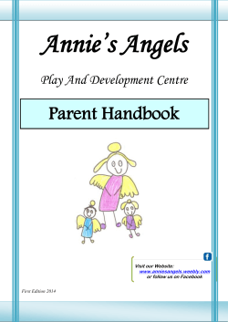 Annie’s Angels Parent Handbook Play And Development Centre