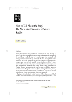 How to Talk About the Body? The Normative Dimension of Science Studies