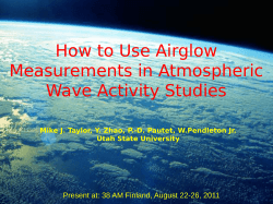 How to Use Airglow Measurements in Atmospheric Wave Activity Studies