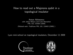 How to read out a Majorana qubit in a topological insulator