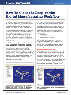 How To Close the Loop on the Digital Manufacturing Workflow C