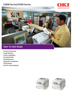 C6000 Series/C6100 Series How-To-Sell Guide