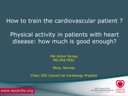 How to train the cardiovascular patient ?